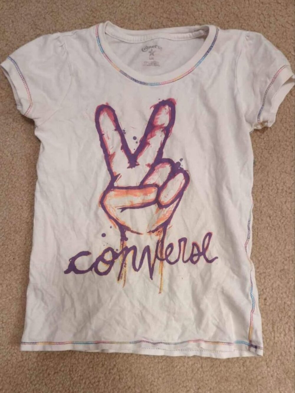 Girls size large Converse tshirt